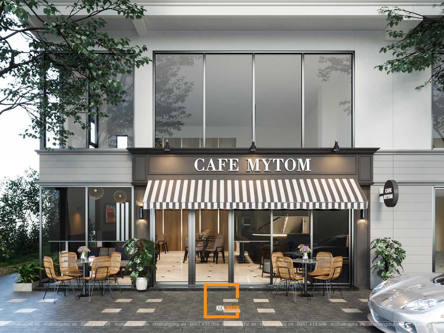 Toàn cảnh thiết kế của quán Cafe MyTom